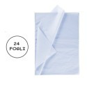 CARTA VELINA 21GR COLORE AZZURRO 24 FOGLI 50x76 CM FOGLIO CARTAMODELLO