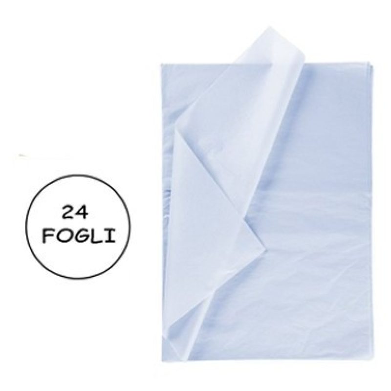 WeHome CARTA VELINA 21GR COLORE AZZURRO 24 FOGLI 50x76 CM FOGLIO CA...