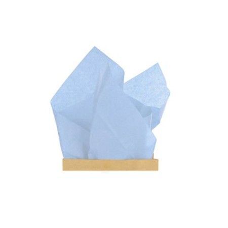 CARTA VELINA 21GR COLORE AZZURRO 24 FOGLI 50x76 CM FOGLIO CARTAMODELLO