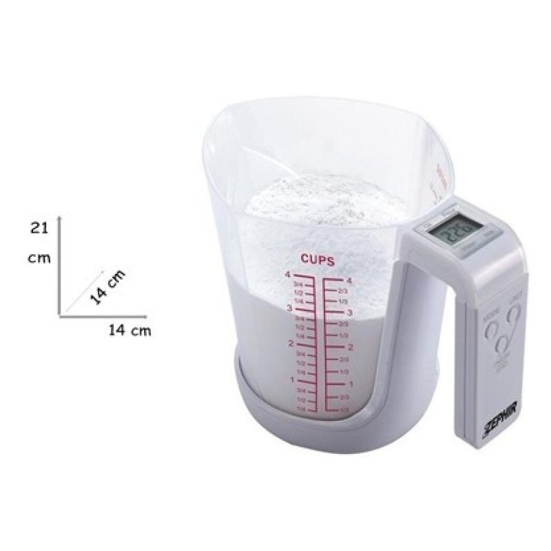 Zephir® Bilancia caraffa graduata digitale cucina ZHC440 elettronic...