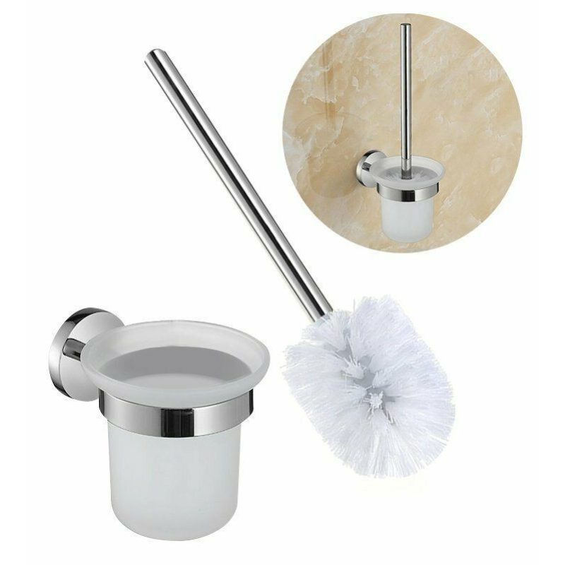 WeHome Portascopino da bagno supporto fissaggio a muro scopino bagn...