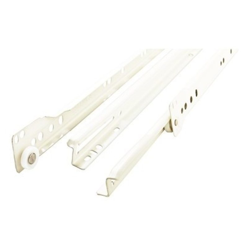 DOBO Coppia guide scorrevoli rullo guida per cassetti bianche sicur...