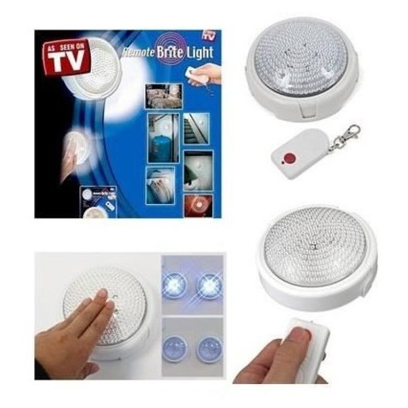 LAMPADA PLAFONIERA LED - LAMPADA PORTATILE REMOTE BRITE LIGHT CON TELECOMANDO 