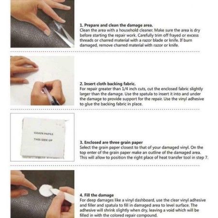 Kit riparazione fai da te ripara pelle sedili auto divani cambio cuffie vinile con colorazione