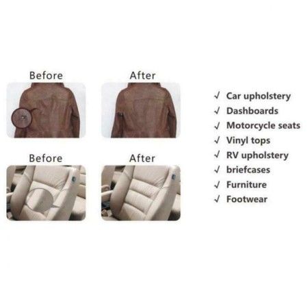 Kit riparazione fai da te ripara pelle sedili auto divani cambio cuffie vinile con colorazione
