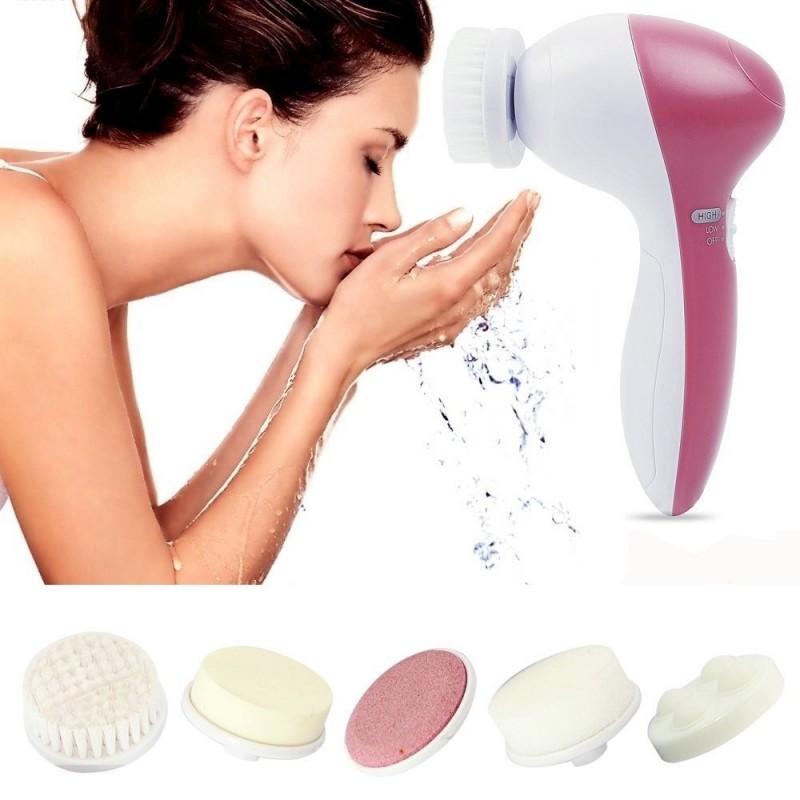 DOBO Spazzola elettrica per pulizia viso 5 in 1 spazzole massaggiat...