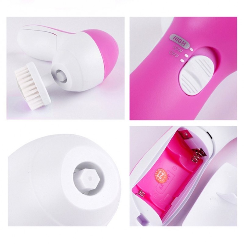 DOBO Spazzola elettrica per pulizia viso 5 in 1 spazzole massaggiat...