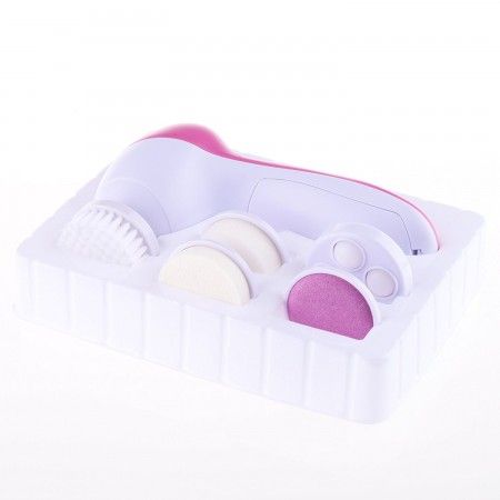 Spazzola elettrica per pulizia viso 5 in 1 spazzole massaggiatore 2 velocità