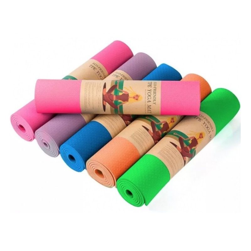 Generico Tappetini in TPE per yoga 61x175 Cm sport esercizi palestr...