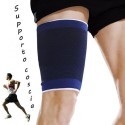 2x Fascia elastica per coscia protezione tutore scaldamuscoli sport uomo donna
