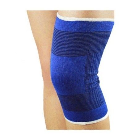 2x Fascia elastica per ginocchio ginocchiera tutore sport menisco blu infortuni