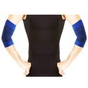 2x Fascia per gomito fascia elastica gomitiera supporto infortuni blu ambidestro