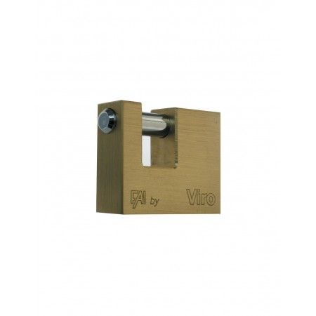Lucchetto in ottone massiccio antiscasso catenaccio cancello 70 x 55 mm 2 chiavi