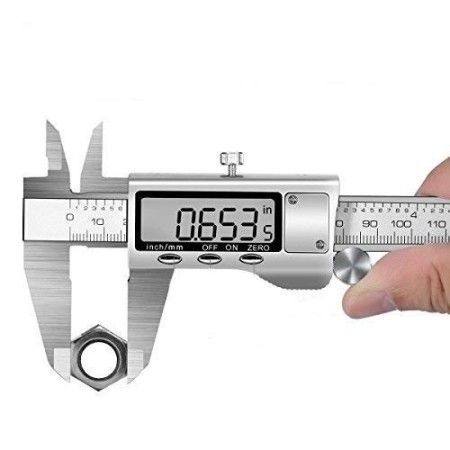 Calibro digitale a corsoio in acciaio con display LCD da 0 a 150 mm misurazione