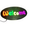 Generico Insegna luminosa pubblicitaria a LED logo WELCOME barre mu...