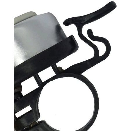 Campanello per manubrio bicicletta con bussola bici bike sicurezza ciclismo nero