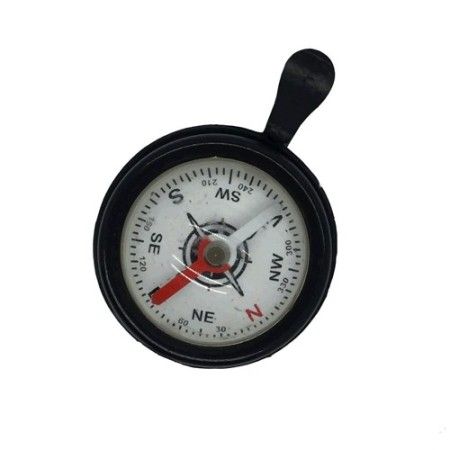 Campanello per manubrio bicicletta con bussola bici bike sicurezza ciclismo nero