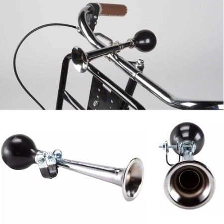 Tromba trombetta per bicicletta bici cromata manubrio ciclismo vintage accessori
