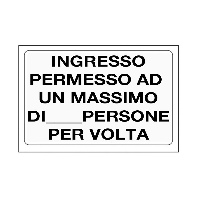 10x Cartello INGRESSO PERMESSO A PVC 20x30 cm negozio ufficio magazzino segna