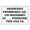 10x Cartello INGRESSO PERMESSO A PVC 20x30 cm negozio ufficio magaz...