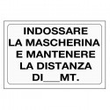 10x Cartello INDOSSARE LA MASCHERINA PVC 20x30 cm negozio ufficio magazzino 