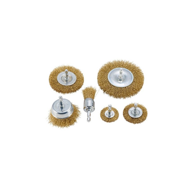 Set spazzole pulitrici 6 Pz in acciaio smerigliatrice pulitrice rimuovi ruggine