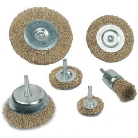 Set spazzole pulitrici 6 Pz in acciaio smerigliatrice pulitrice rimuovi ruggine