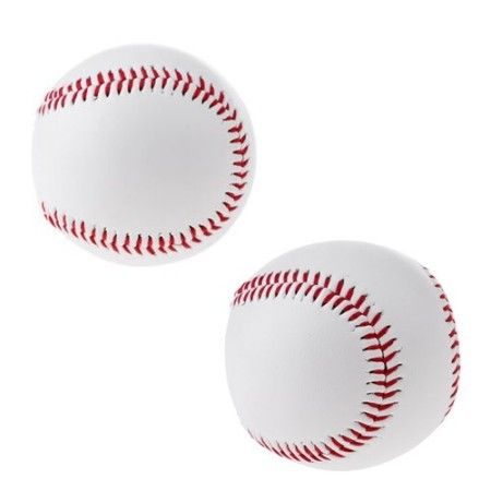 2x Palla da baseball pelle pratica allenamento sport tempo libero bambini adulti