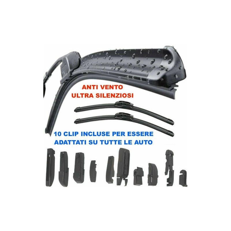 2x Spazzole Tergicristallo Anteriori areo coppia SAAB 9-3 93 dal 2008 in poi
