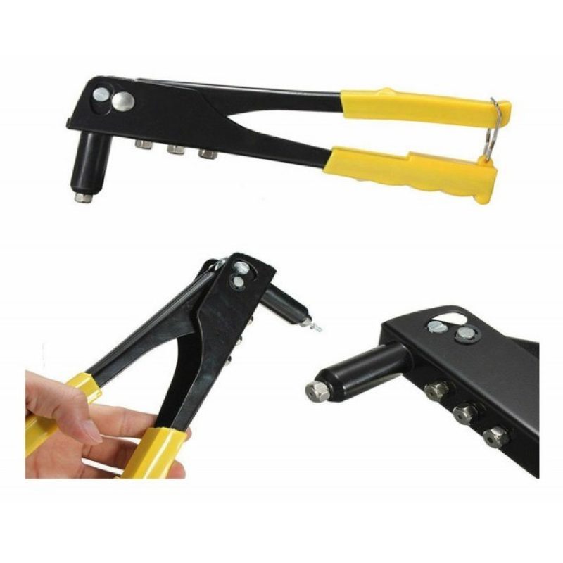 Iron Rivettatrice con rivetti in acciao varie misure 4 testine inte...