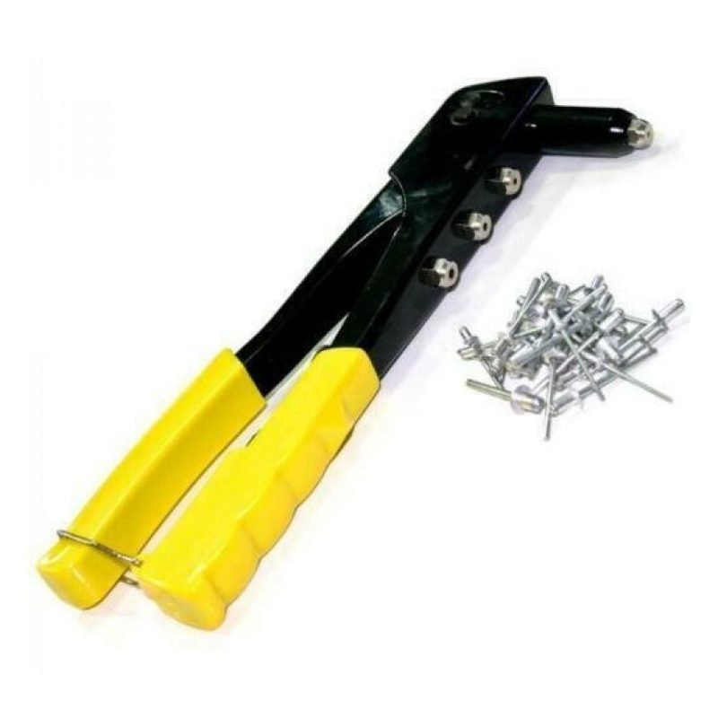Iron Rivettatrice con rivetti in acciao varie misure 4 testine inte...
