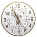 Orologio da parete Tondo in legno quarzo 30cm Joy e Love color legno chiaro