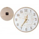 Orologio da parete Tondo in legno quarzo 30cm Joy e Love color legno chiaro