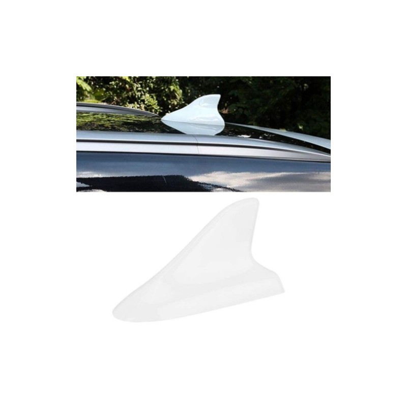 Antenna decorativa per auto pinna di squalo tetto universale decorazione bianca