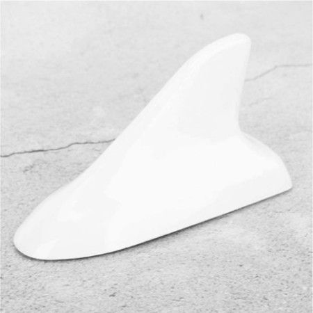 Antenna decorativa per auto pinna di squalo tetto universale decorazione bianca