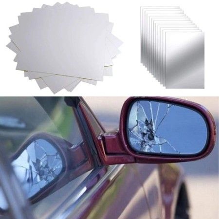 Specchietto Retrovisore Angolo Cieco Auto - 2 Pezzi, Grandangolo, Regolabile 360°, Nero - Foto 3