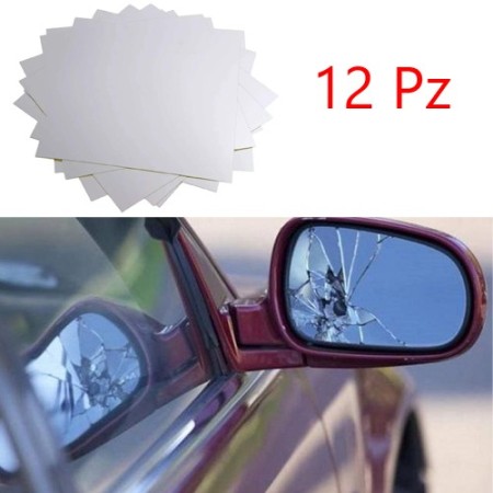 12x Vetri di ricambio specchietti retrovisori ritagliabile universale auto PVC