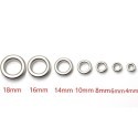Occhielli in rame 15g anelli superficie liscia occhiello metallo anti ruggine