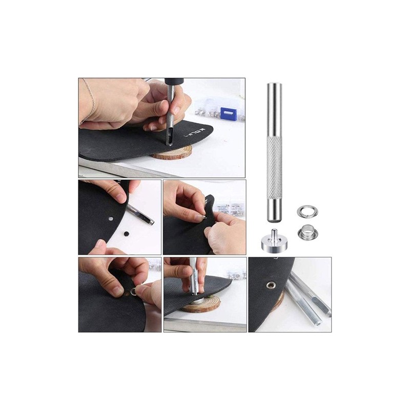 DOBO Set occhielli con asola per perforatura rondelle strumento ins...