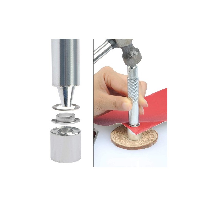 DOBO Set occhielli con punzone per perforatura rondelle strumento i...