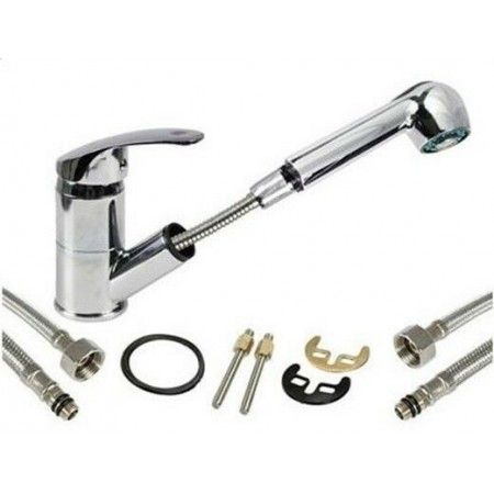 Rubinetto Miscelatore Monocomando Cucina Lavello Lavabo Con Doccetta Estraibile