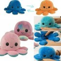 Peluche reversibile arrabbiato felice bicolore cambia umore polipo morbido