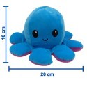 Peluche reversibile arrabbiato felice bicolore cambia umore polipo morbido