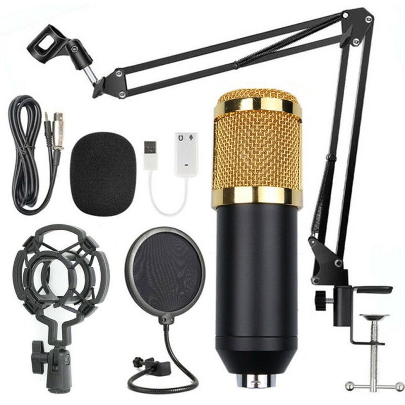 Kit completo microfono filtro staffe connettori set professionale registrazione