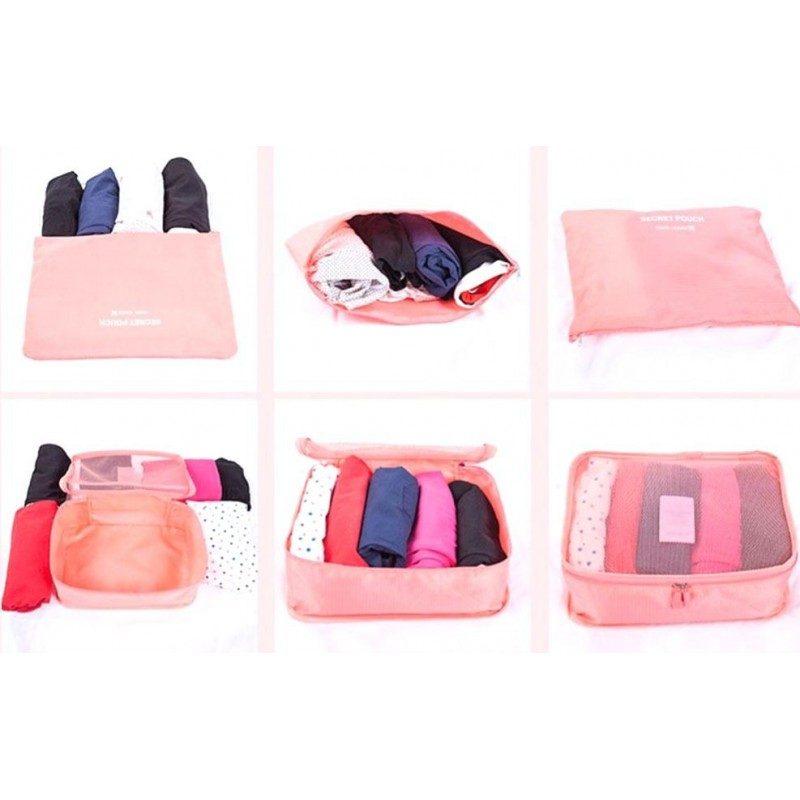 Organizzatore Organizer valigia bagagli borsa sacchetti trolley set da 6 pezzi