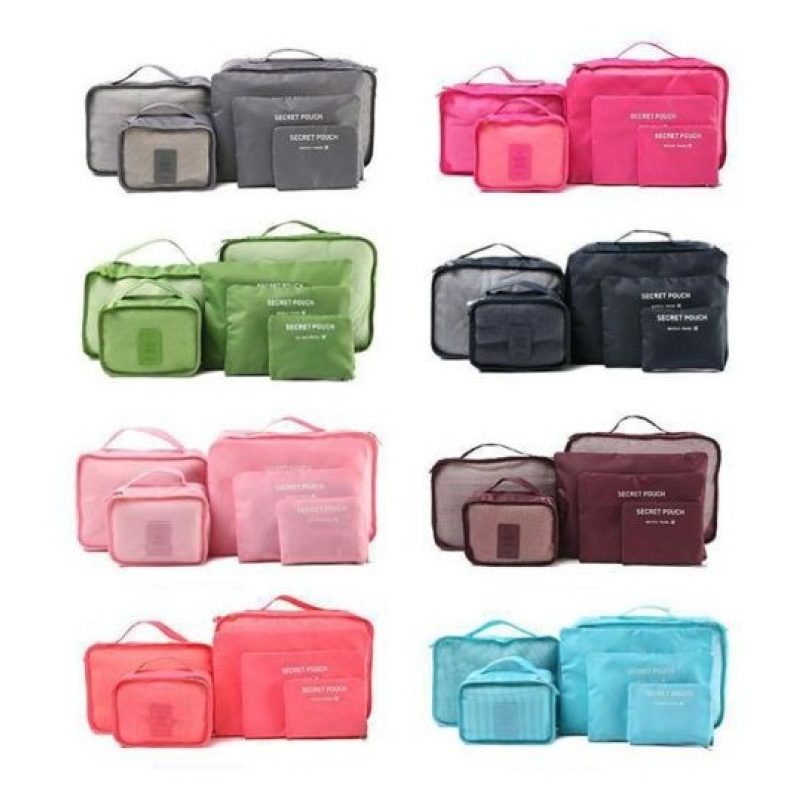 Organizzatore Organizer valigia bagagli borsa sacchetti trolley set da 6 pezzi