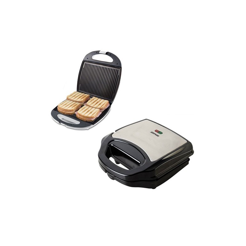 Zephir tostiera tostapane elettrico piastra toast 750W antiaderente bistecchiera