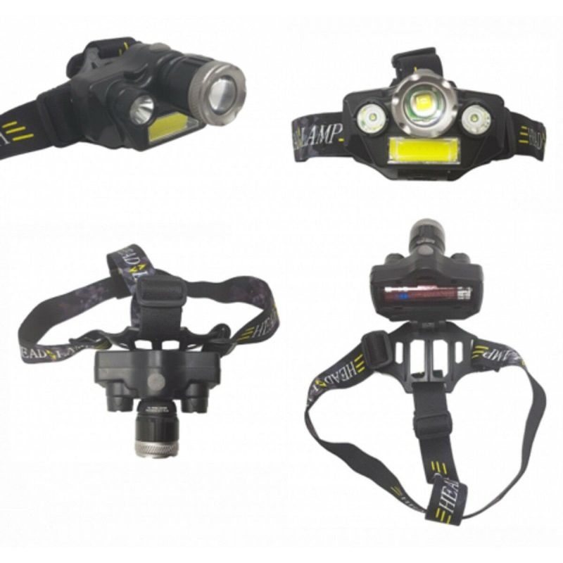 Tagoow Torcia frontale da testa LED ricaricabile pesca caccia zoom ...