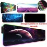 Tagoow Tappetino mouse tappeto XXL RGB mousepad 800 300 mm led tram...