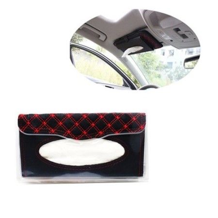 Porta veline fazzoletti da auto nero organizer accessori per auto salva spazio